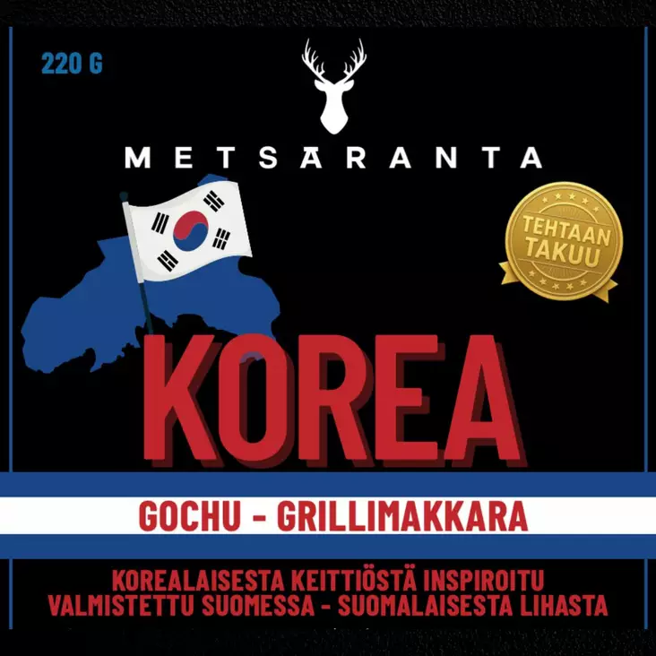 METSÄRANTA GOCHU-GRILLIMAKKARA 220g - Makkaratuotteet - 6405618001465 - 1